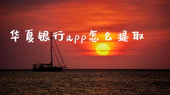 华夏银行app怎么提取_https://m.fansifence.com_个股行情_第1张