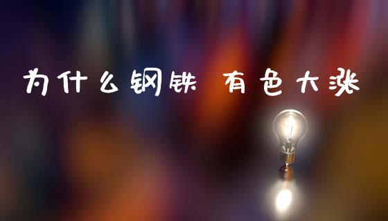 为什么钢铁 有色大涨_https://m.fansifence.com_公募基金_第1张