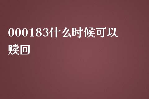 000183什么时候可以赎回_https://m.fansifence.com_公募基金_第1张