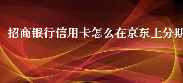 招商银行信用卡怎么在京东上分期_https://m.fansifence.com_贵金属行情_第1张