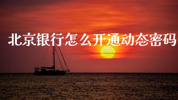 北京银行怎么开通动态密码_https://m.fansifence.com_贵金属行情_第1张