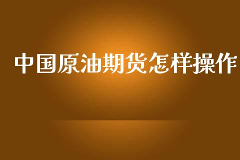 中国原油期货怎样操作_https://m.fansifence.com_公募基金_第1张