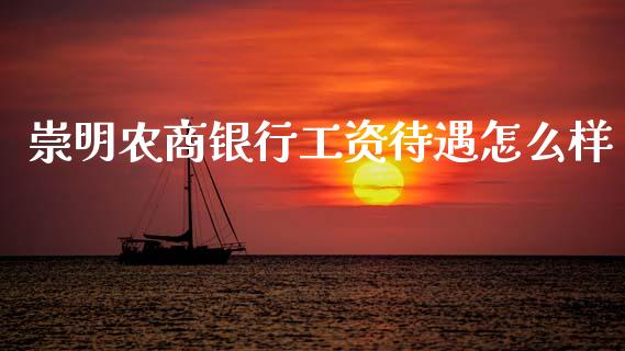 崇明农商银行工资待遇怎么样_https://m.fansifence.com_消费金融_第1张