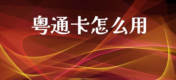 粤通卡怎么用_https://m.fansifence.com_公募基金_第1张