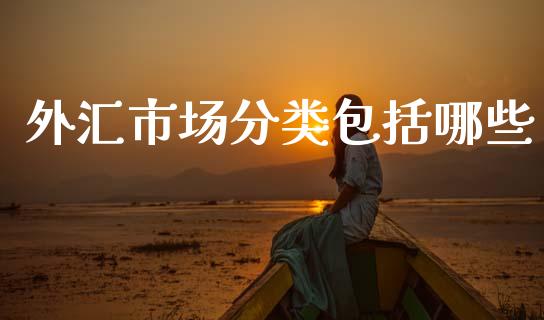 外汇市场分类包括哪些_https://m.fansifence.com_个股行情_第1张