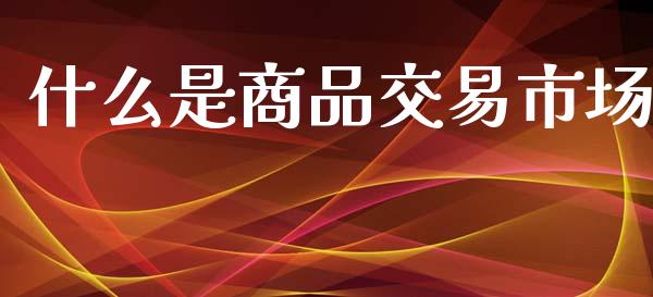 什么是商品交易市场_https://m.fansifence.com_消费金融_第1张