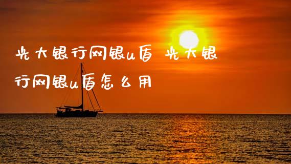 光大银行网银u盾 光大银行网银u盾怎么用_https://m.fansifence.com_贵金属行情_第1张