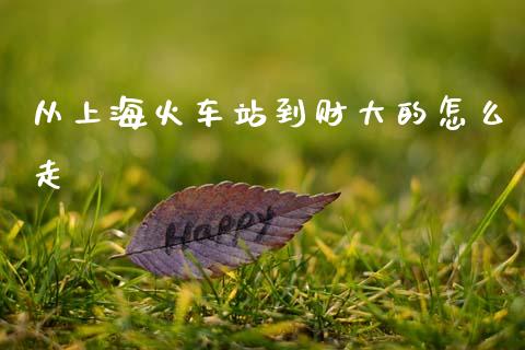 从上海火车站到财大的怎么走_https://m.fansifence.com_消费金融_第1张