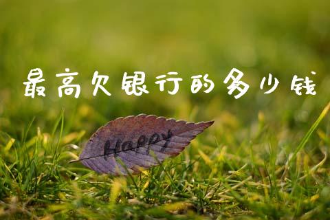 最高欠银行的多少钱_https://m.fansifence.com_消费金融_第1张