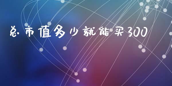 总市值多少就能买300_https://m.fansifence.com_贵金属行情_第1张