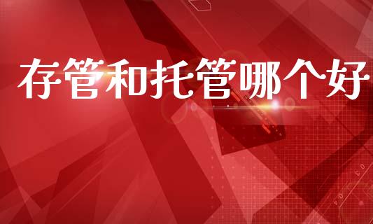 存管和托管哪个好_https://m.fansifence.com_消费金融_第1张