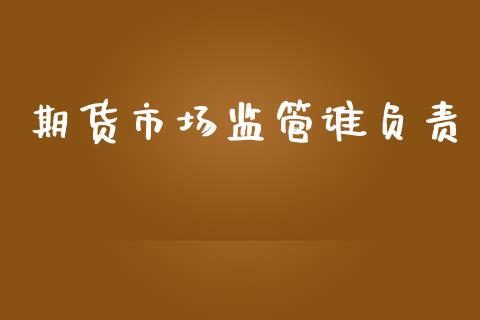 期货市场监管谁负责_https://m.fansifence.com_消费金融_第1张