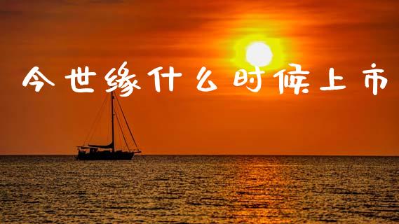 今世缘什么时候上市_https://m.fansifence.com_公募基金_第1张