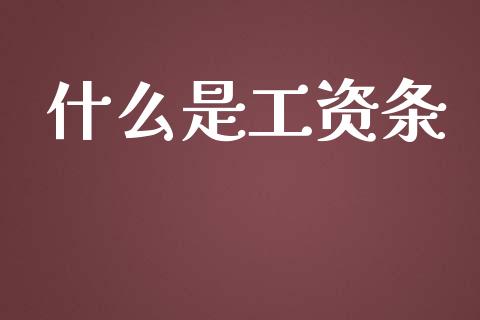 什么是工资条_https://m.fansifence.com_消费金融_第1张