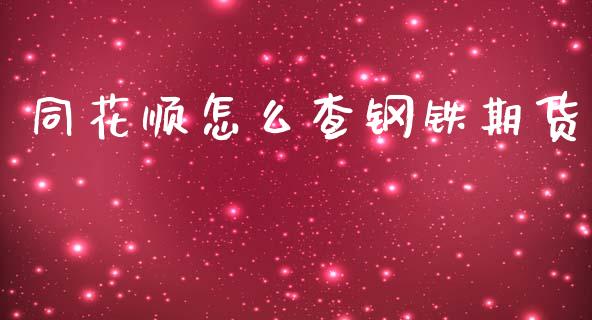 同花顺怎么查钢铁期货_https://m.fansifence.com_消费金融_第1张