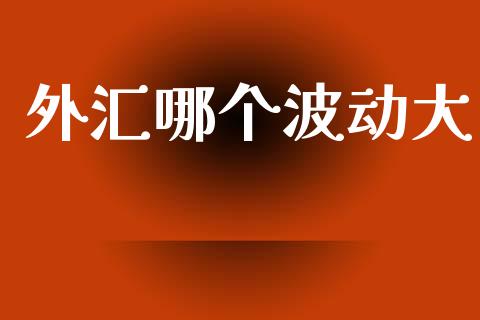 外汇哪个波动大_https://m.fansifence.com_消费金融_第1张