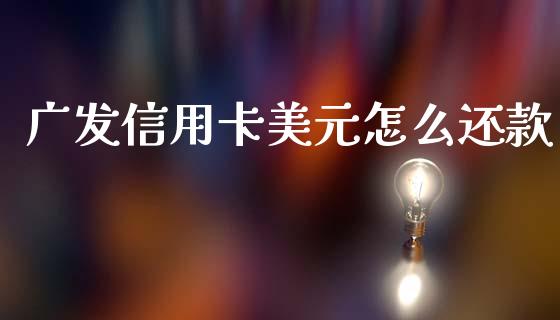 广发信用卡美元怎么还款_https://m.fansifence.com_公募基金_第1张