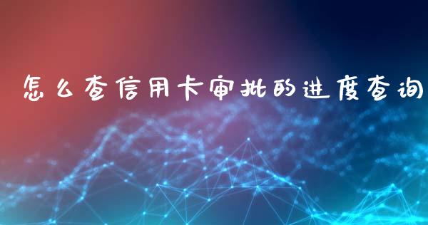 怎么查信用卡审批的进度查询_https://m.fansifence.com_公募基金_第1张