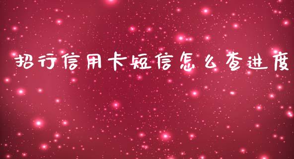招行信用卡短信怎么查进度_https://m.fansifence.com_公募基金_第1张