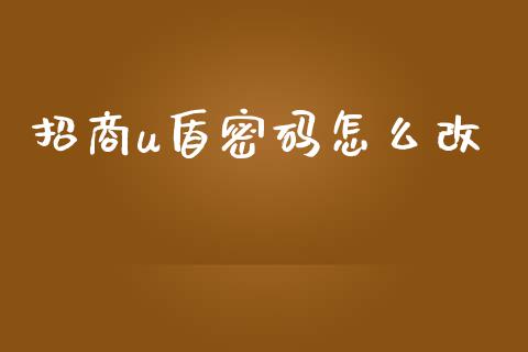 招商u盾密码怎么改_https://m.fansifence.com_消费金融_第1张