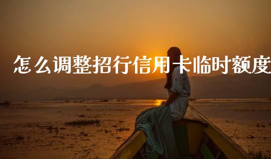 怎么调整招行信用卡临时额度_https://m.fansifence.com_个股行情_第1张