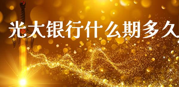 光大银行什么期多久_https://m.fansifence.com_消费金融_第1张