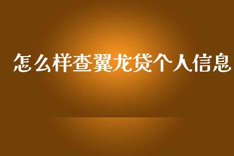 怎么样查翼龙贷个人信息_https://m.fansifence.com_消费金融_第1张