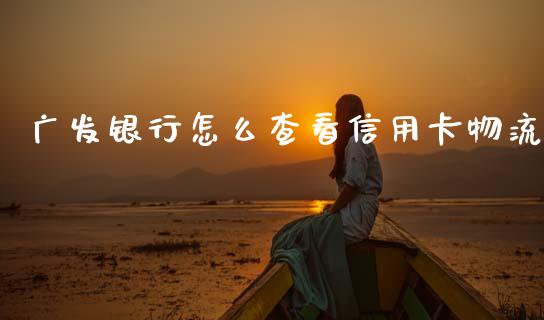 广发银行怎么查看信用卡物流_https://m.fansifence.com_消费金融_第1张