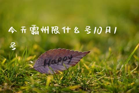 今天霸州限什么号10月1号_https://m.fansifence.com_消费金融_第1张
