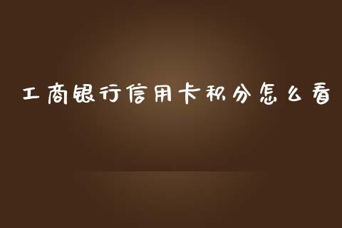 工商银行信用卡积分怎么看_https://m.fansifence.com_消费金融_第1张