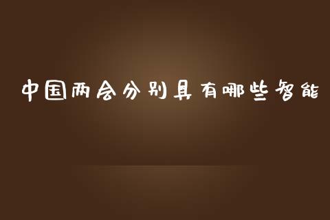 中国两会分别具有哪些智能_https://m.fansifence.com_贵金属行情_第1张