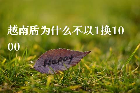 越南盾为什么不以1换1000_https://m.fansifence.com_消费金融_第1张