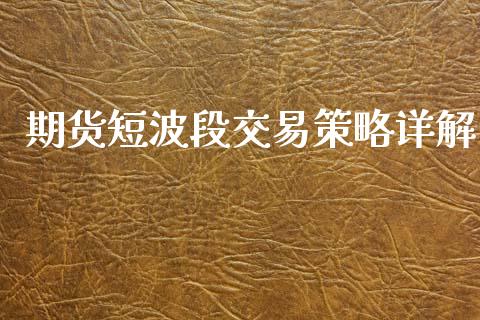 期货短波段交易策略详解_https://m.fansifence.com_公募基金_第1张
