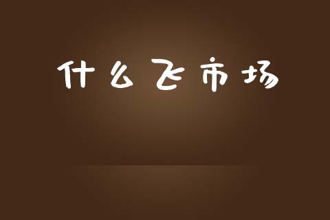 什么飞市场_https://m.fansifence.com_消费金融_第1张
