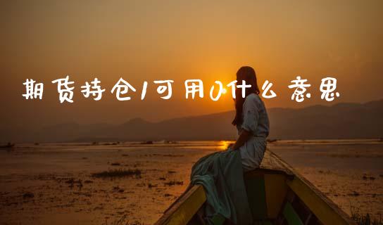期货持仓1可用0什么意思_https://m.fansifence.com_公募基金_第1张