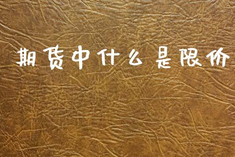 期货中什么是限价_https://m.fansifence.com_消费金融_第1张