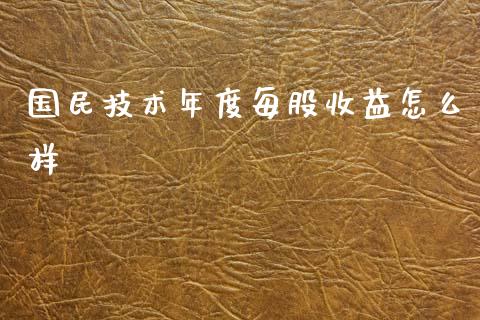 国民技术年度每股收益怎么样_https://m.fansifence.com_消费金融_第1张