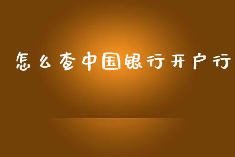 怎么查中国银行开户行_https://m.fansifence.com_个股行情_第1张