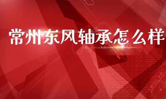 常州东风轴承怎么样_https://m.fansifence.com_消费金融_第1张
