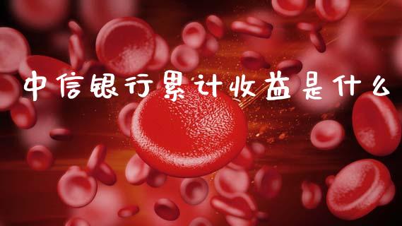 中信银行累计收益是什么_https://m.fansifence.com_公募基金_第1张