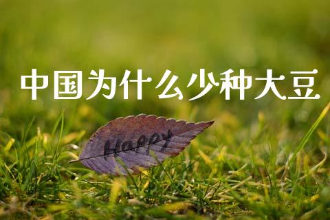 中国为什么少种大豆_https://m.fansifence.com_贵金属行情_第1张