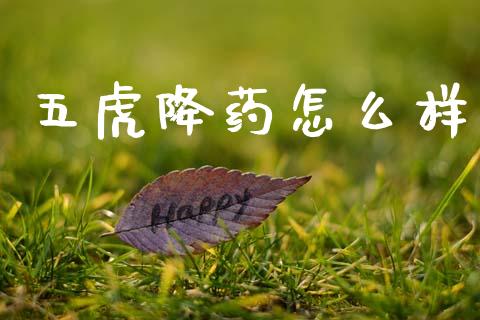 五虎降药怎么样_https://m.fansifence.com_个股行情_第1张