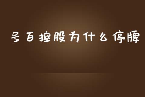 号百控股为什么停牌_https://m.fansifence.com_个股行情_第1张