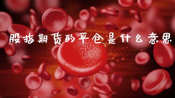 股指期货的平仓是什么意思_https://m.fansifence.com_消费金融_第1张