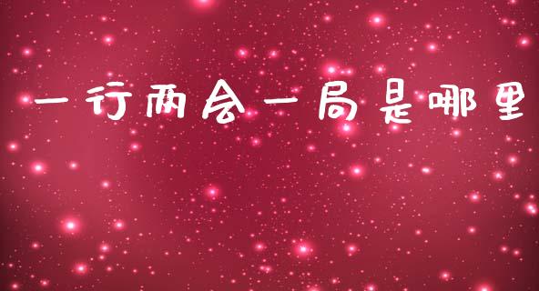 一行两会一局是哪里_https://m.fansifence.com_个股行情_第1张