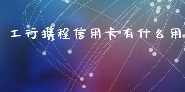 工行携程信用卡有什么用_https://m.fansifence.com_公募基金_第1张