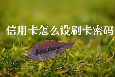 信用卡怎么设刷卡密码_https://m.fansifence.com_公募基金_第1张