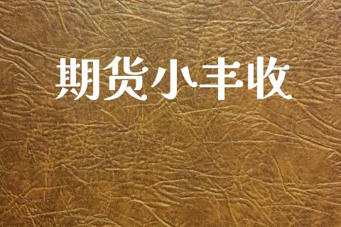 期货小丰收_https://m.fansifence.com_消费金融_第1张