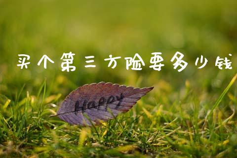 买个第三方险要多少钱_https://m.fansifence.com_贵金属行情_第1张