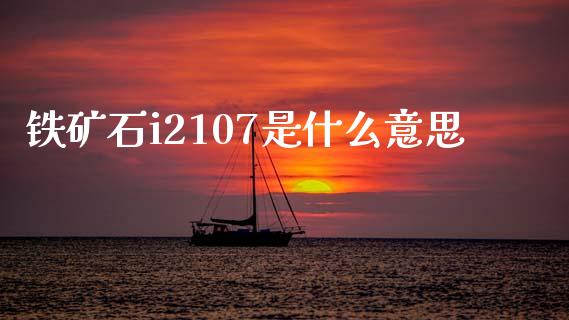 铁矿石i2107是什么意思_https://m.fansifence.com_贵金属行情_第1张